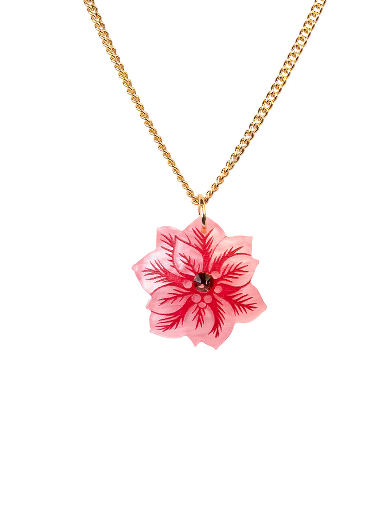 Pink Poinsettia Pendant
