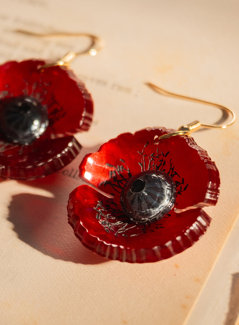 Wild Poppy Earrings