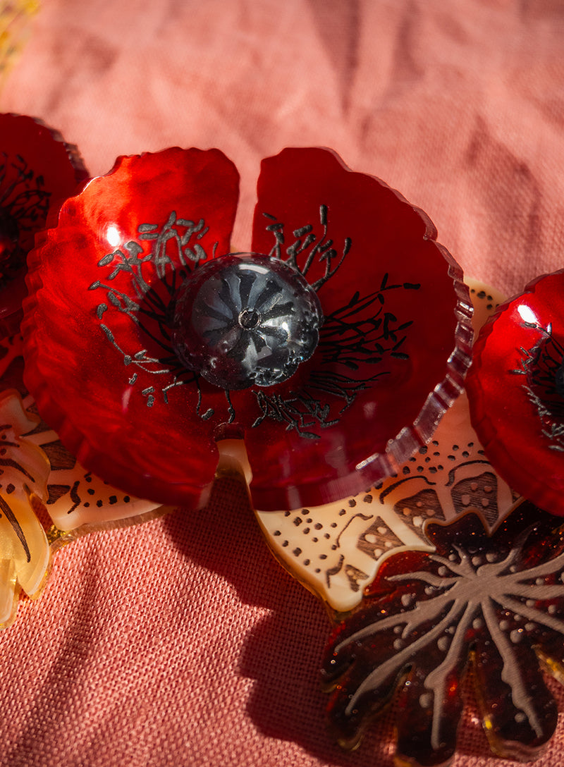 Wild Poppy Statement Necklace