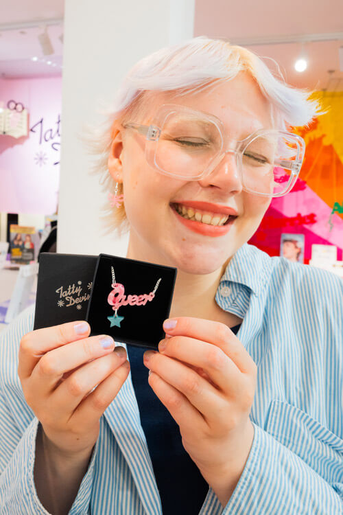 Pride name necklace