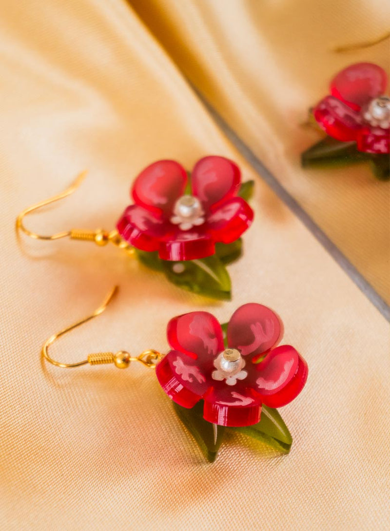 Primavera Flowers Earrings Flatlay