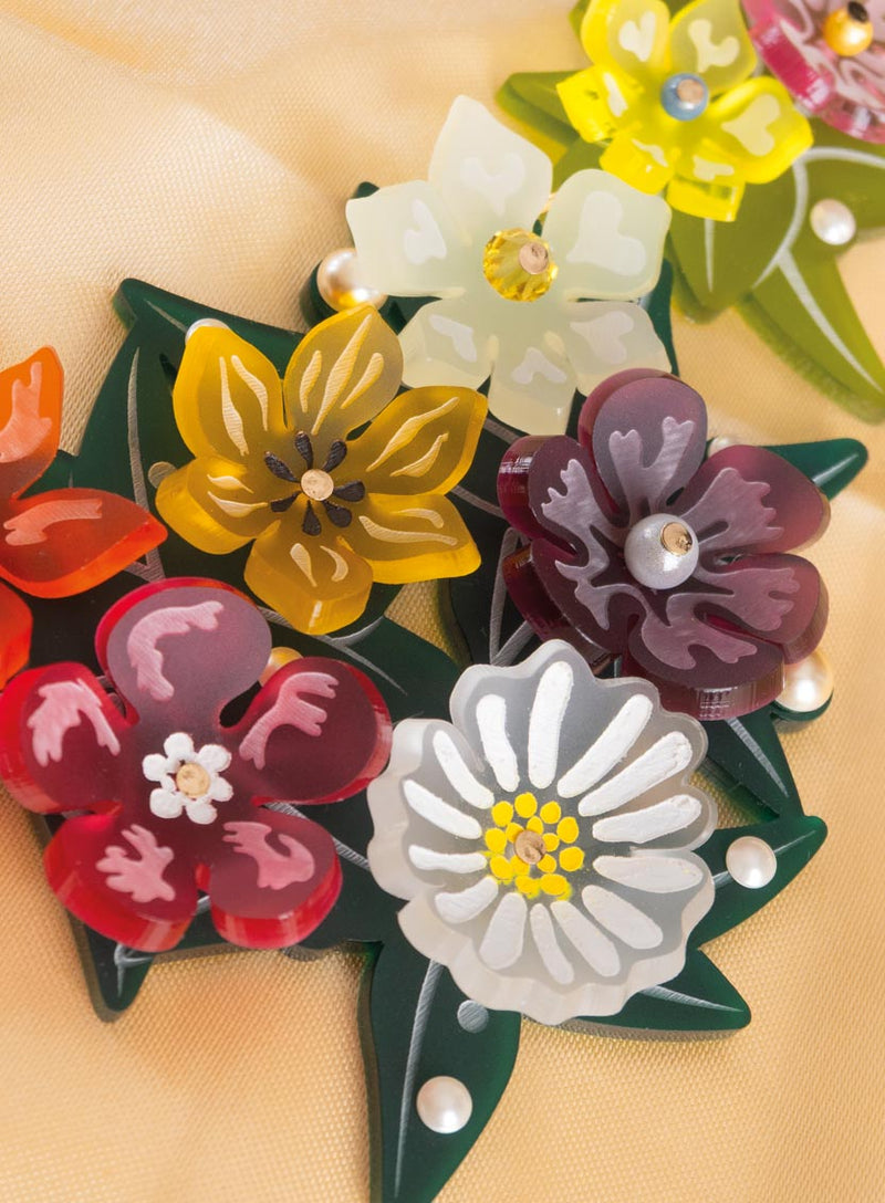 Primavera Flowers Statement Necklace Flatlay