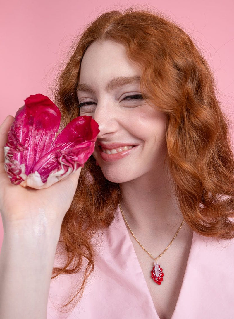 Tatty Devine Radicchio Leaf Pendant