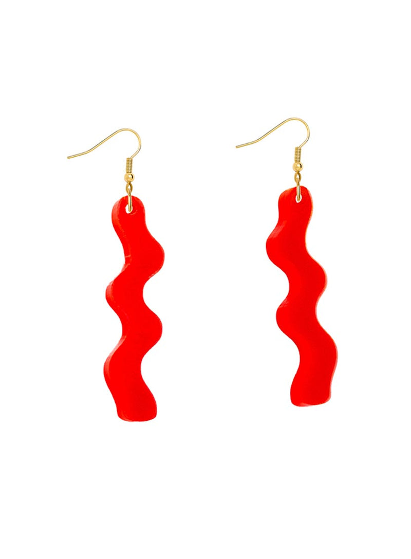 Ric Rac Earrings - Red