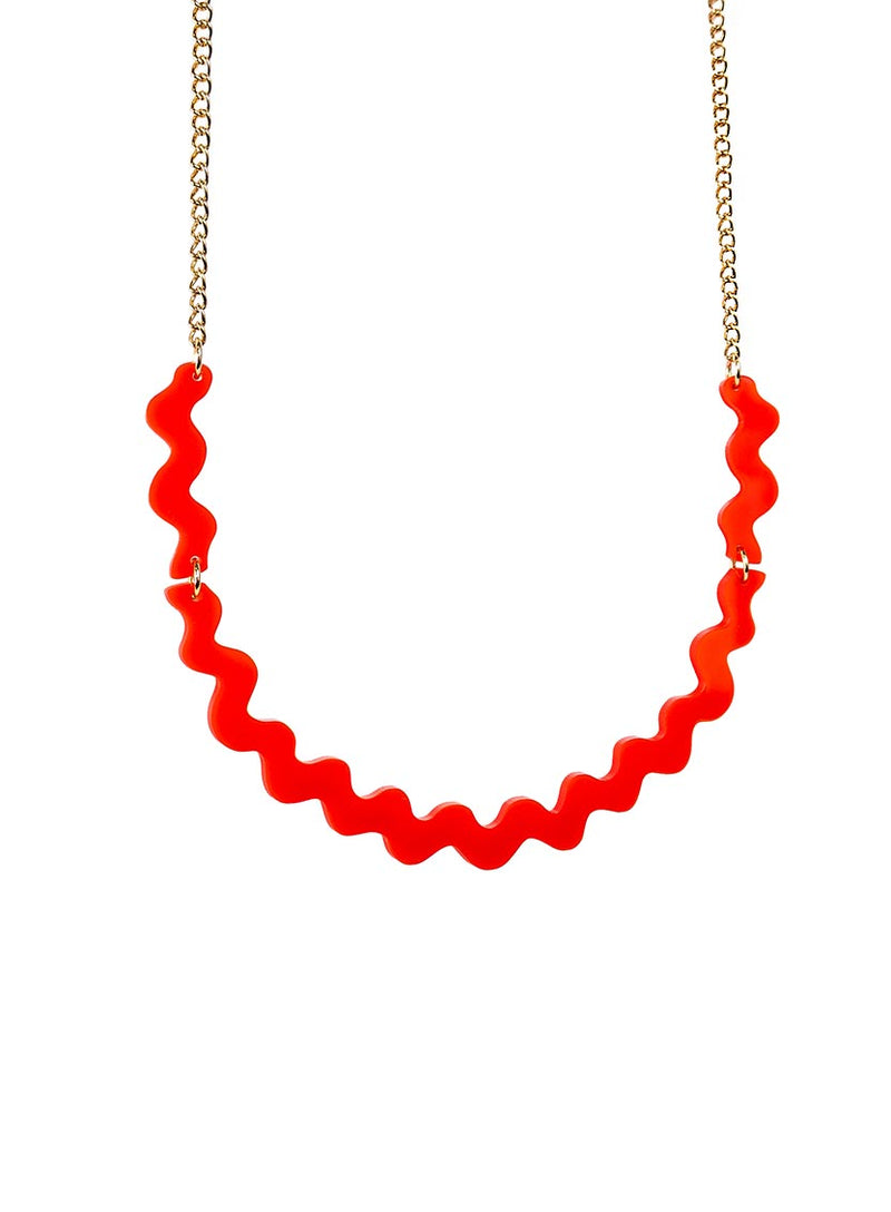 Ric Rac Necklace - Red