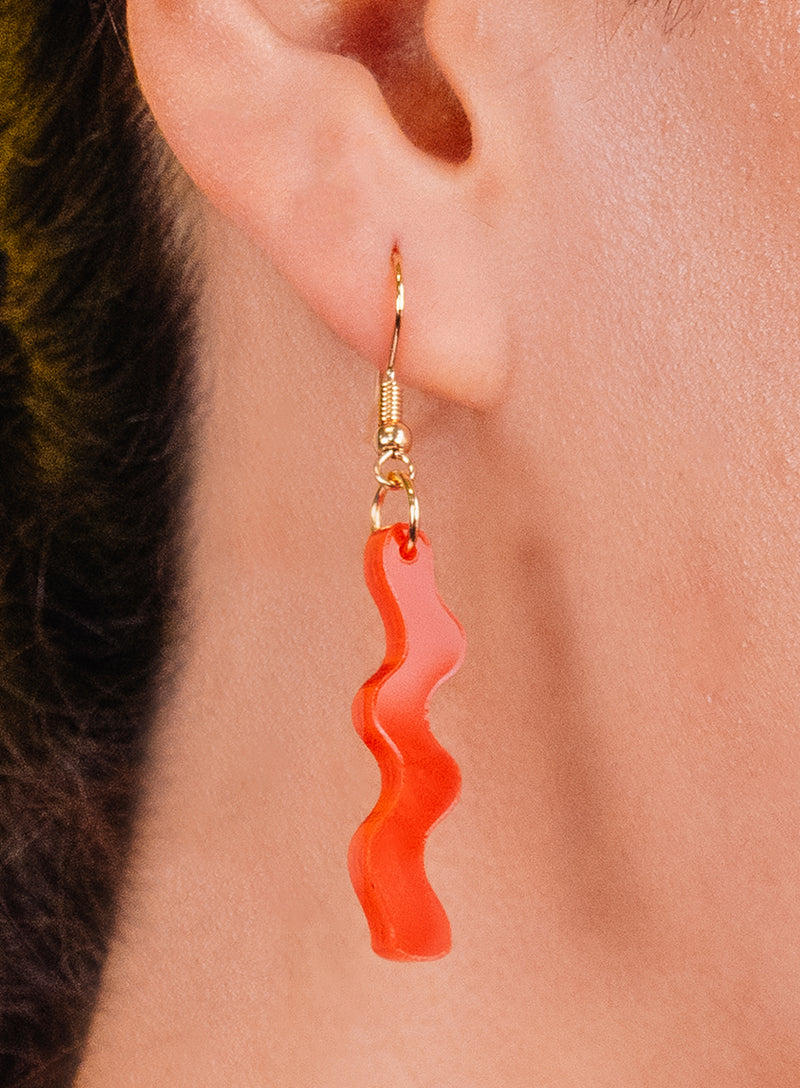 Ric Rac Earrings - Red