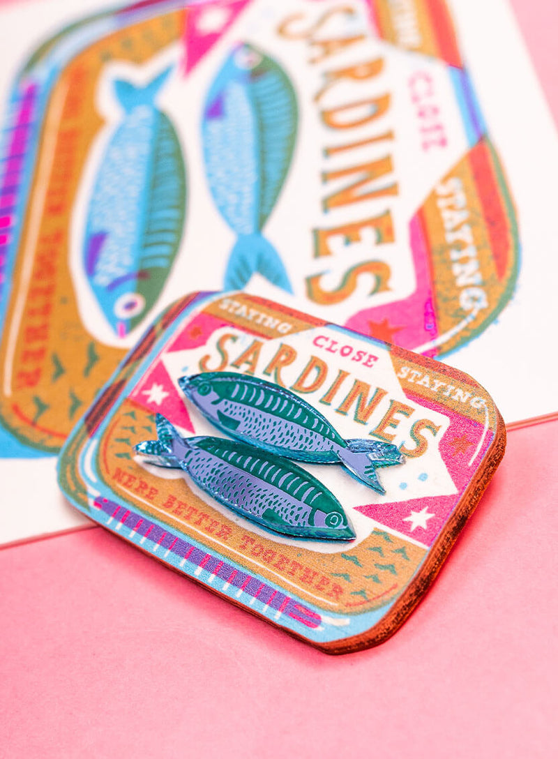 Sardine Tin Brooch The Printed Peanut