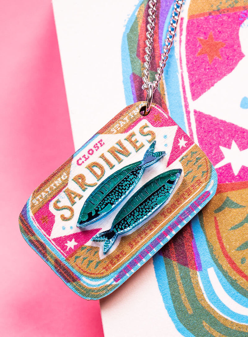 Sardine Tin Pendant The Printed Peanut