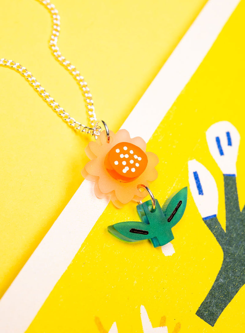 Springtime Flower Pendant Necklace