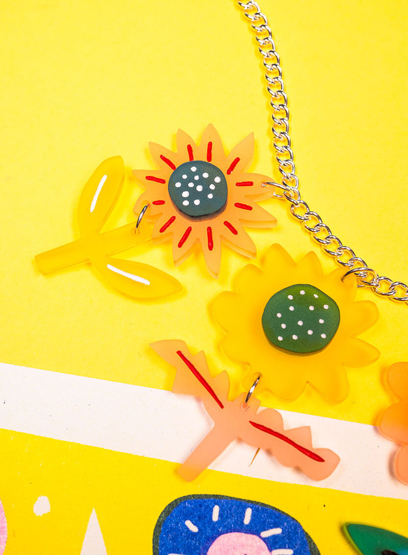 Springtime Flowers Necklace The Printed Peanut