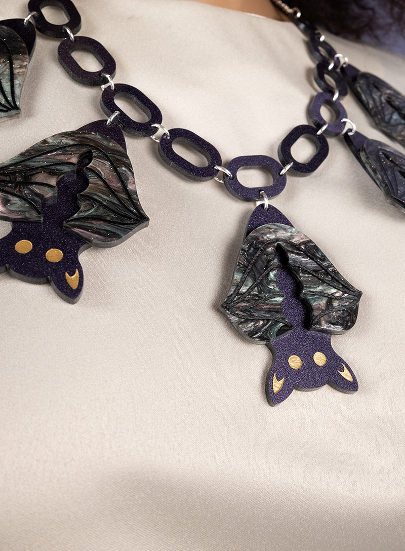 Vampire Bat Statement Necklace