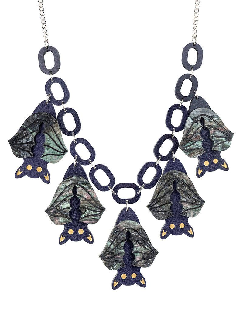 Vampire Bat Statement Necklace