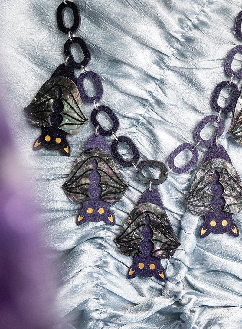 Vampire Bat Statement Necklace