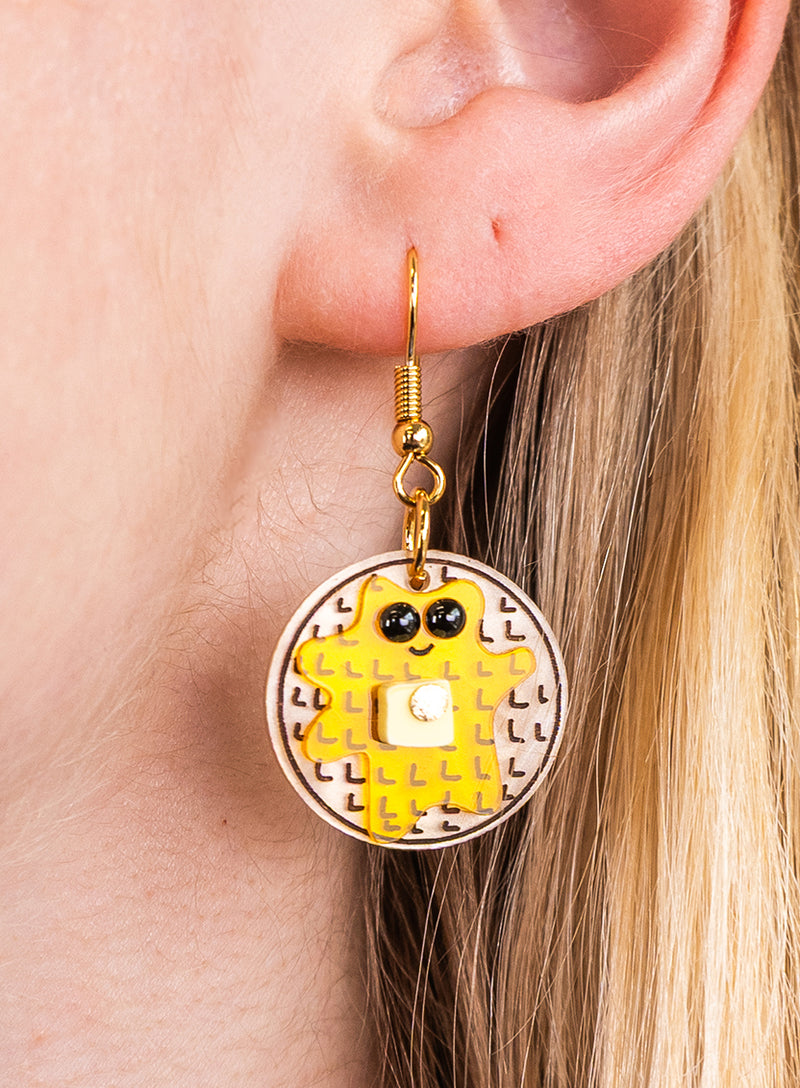 Waffle Earrings