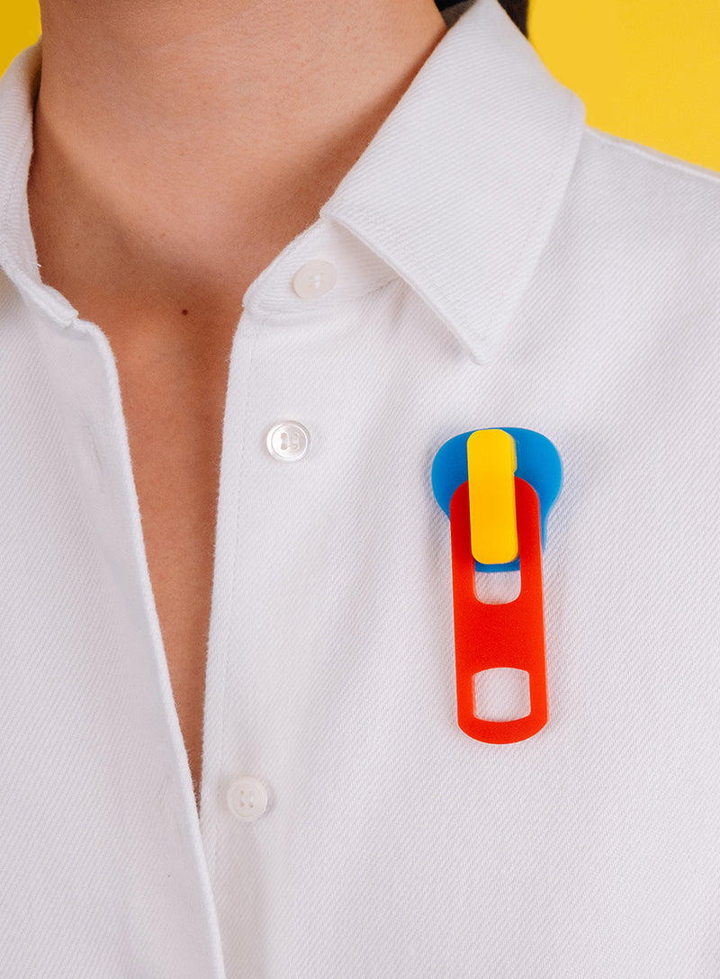 Zip Brooch - Primary