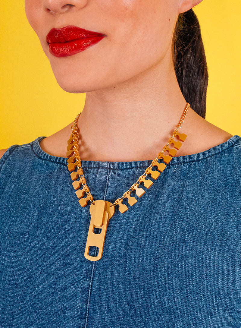 Zip Necklace - Gold