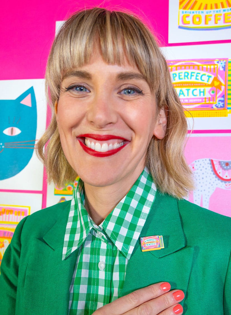 A Perfect Match Brooch - The Printed Peanut