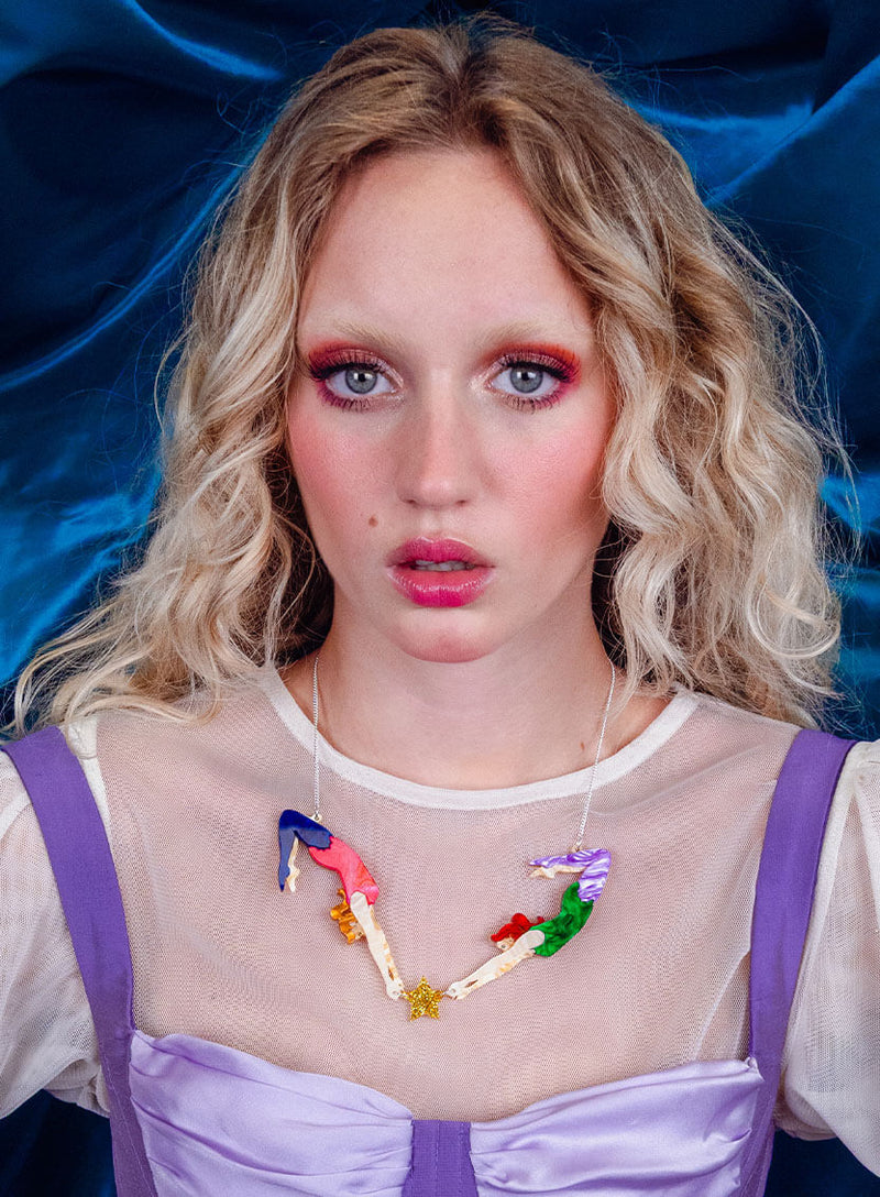 Aerial Acrobat Duo Necklace by Tatty Devine