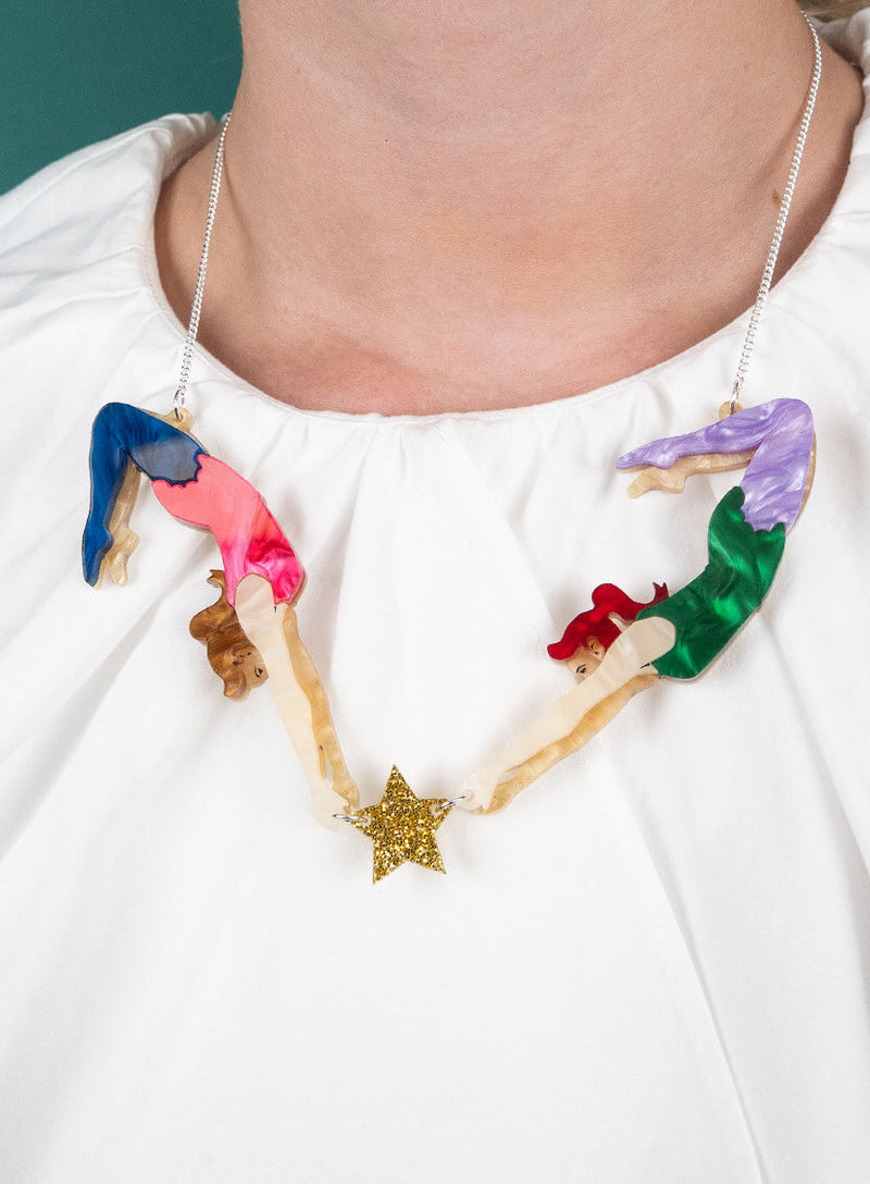 Aerial Acrobat Duo Necklace by Tatty Devine