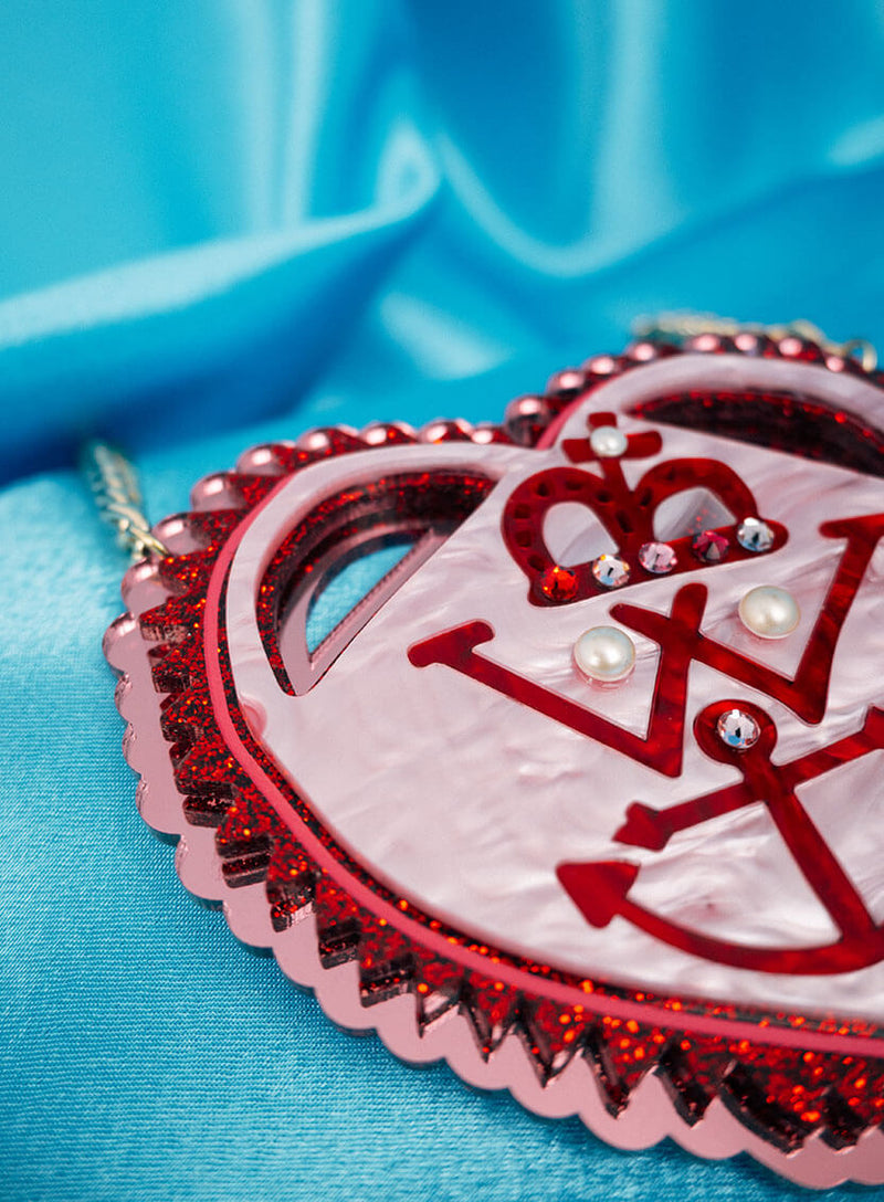 Alan Measles Heart Statement Necklace