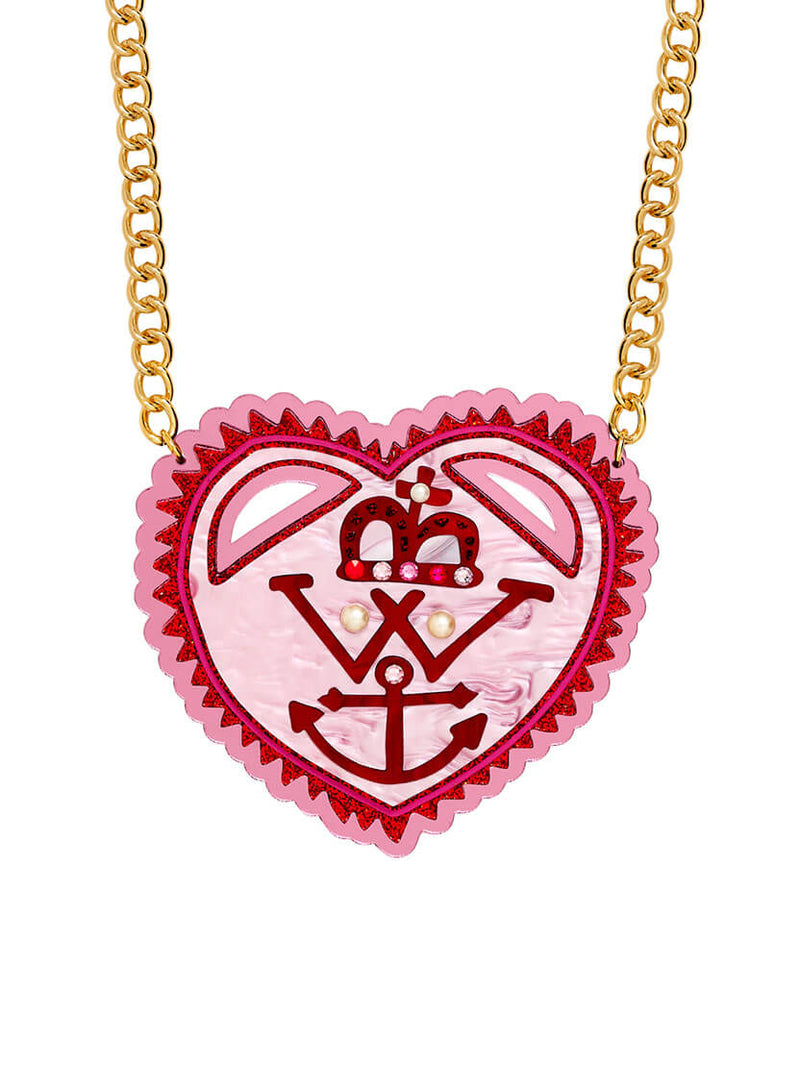 Alan Measles Heart Statement Necklace