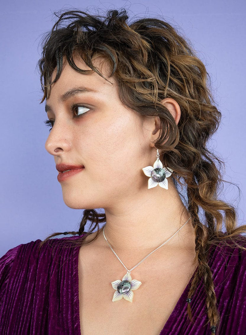 Tatty Devine Belladonna Flower Earrings