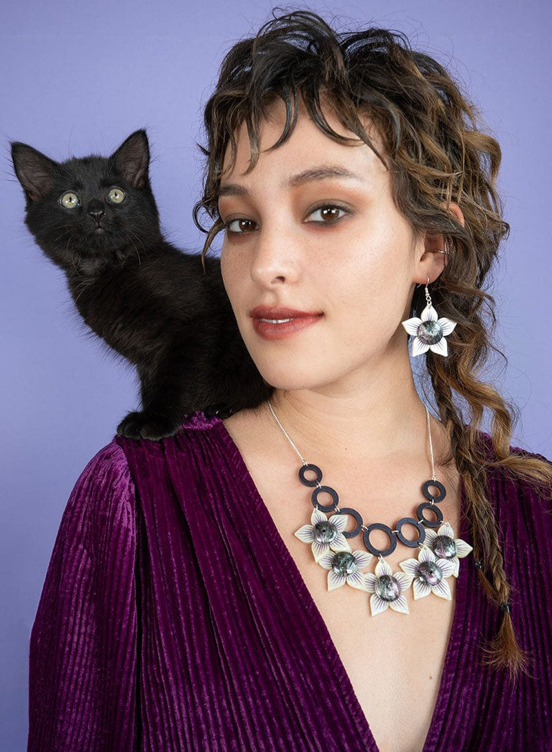 Tatty Devine Belladonna Flower Earrings