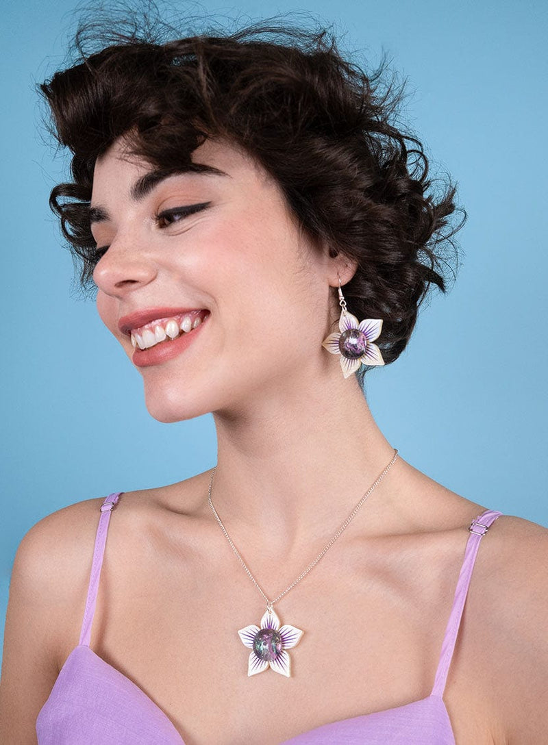Tatty Devine Belladonna Flower Earrings
