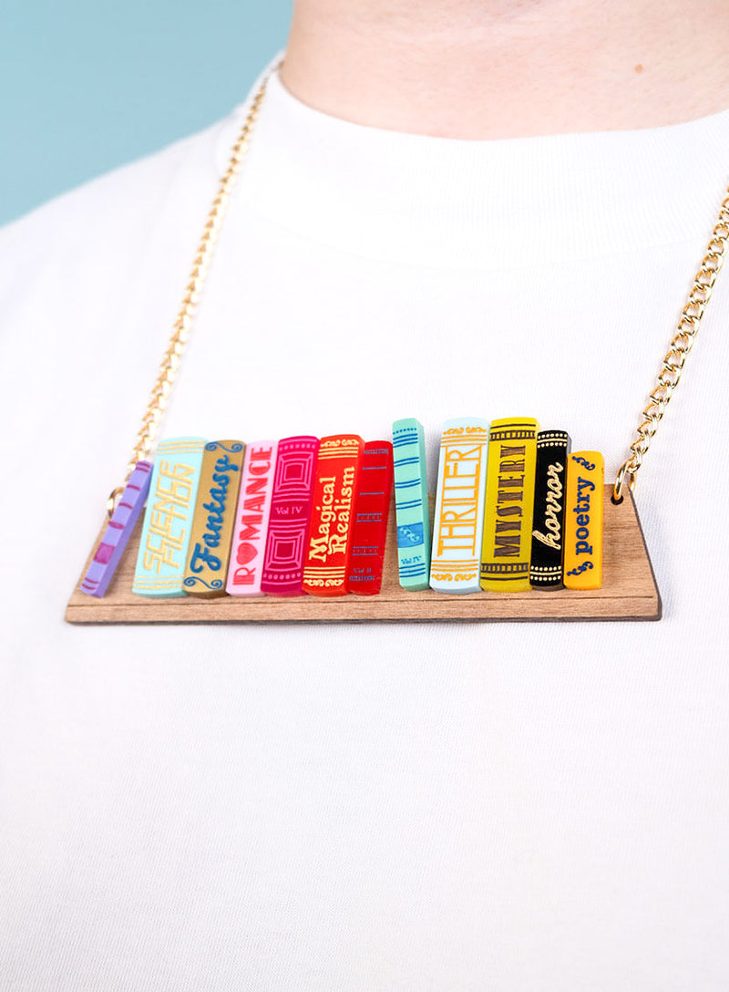 Bookshelf Necklace