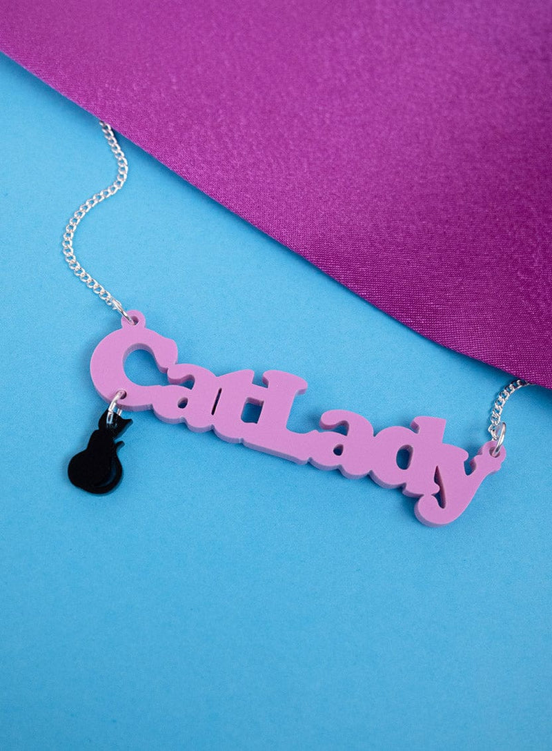Tatty Devine Cat Lady Necklace - Grape
