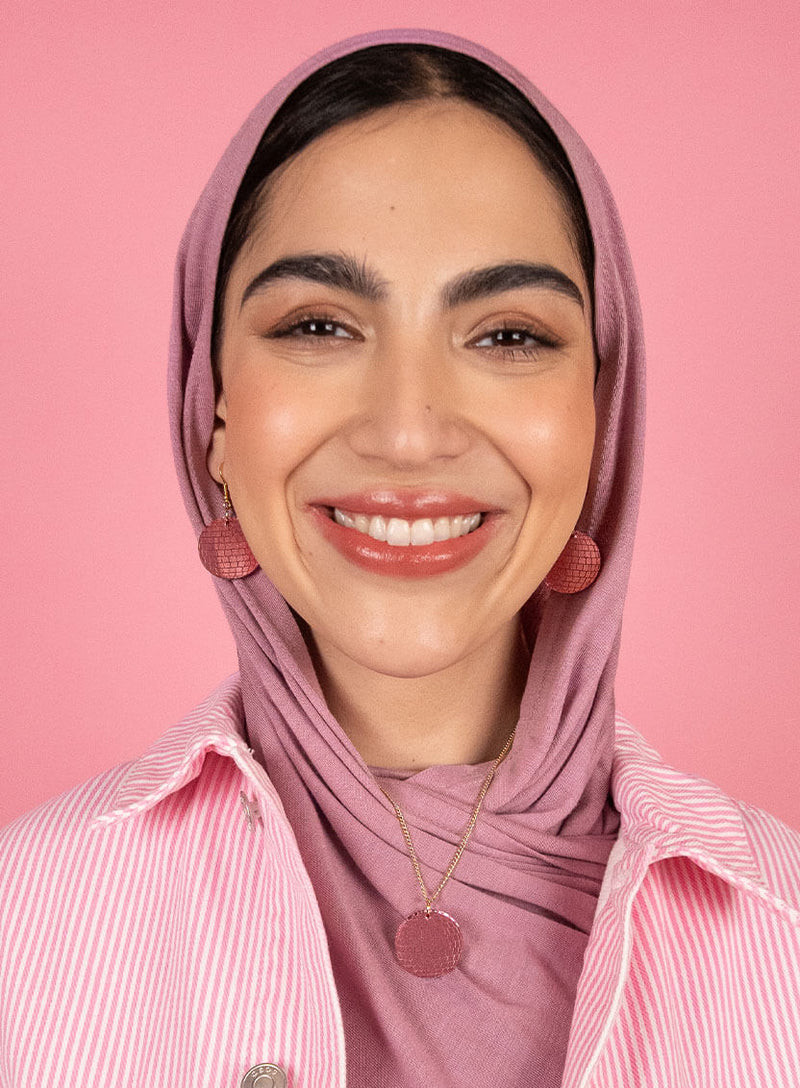 Disco Ball Earrings and necklace - Pink Mirror.