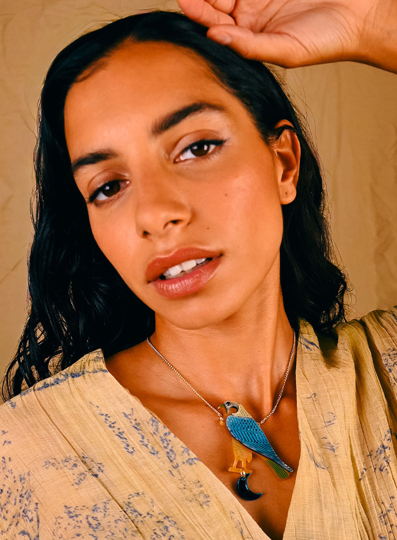 Eagle and Moon Necklace