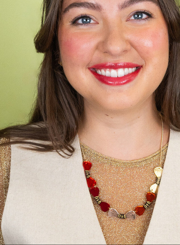 Embroidery Thread Necklace - Russet