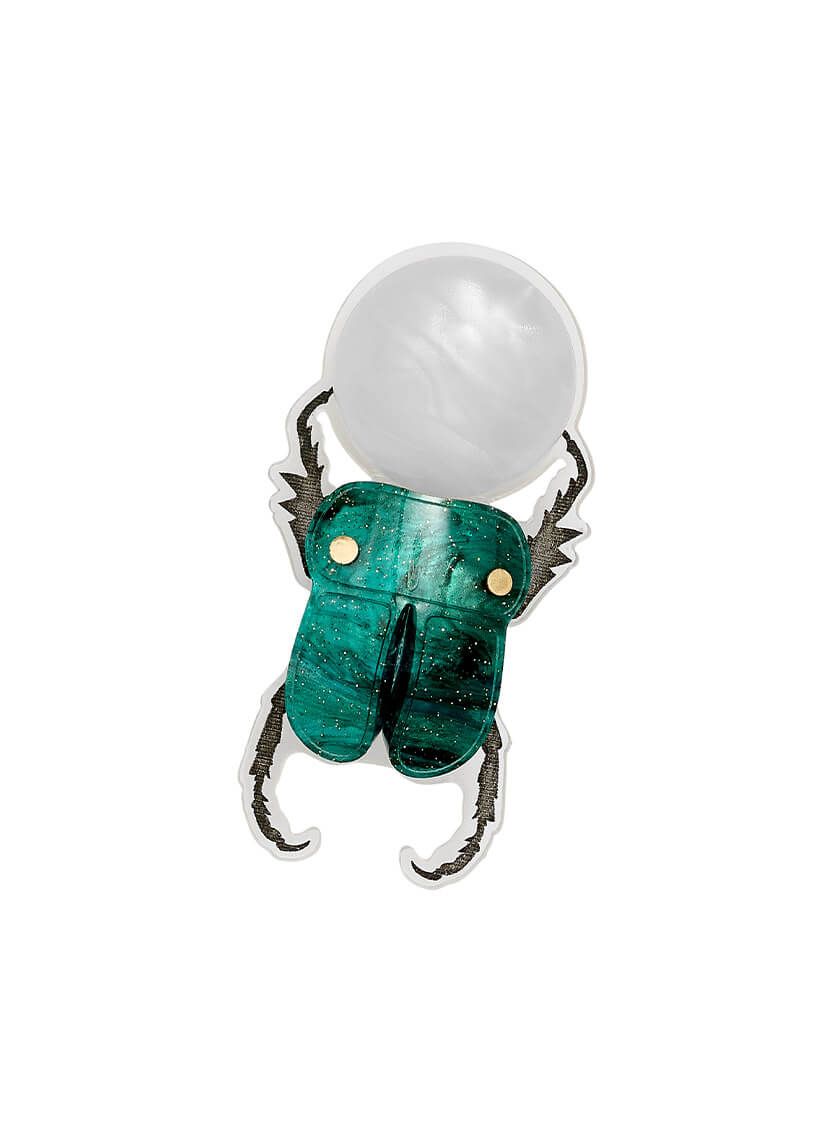 Flying Scarab Beetle Brooch