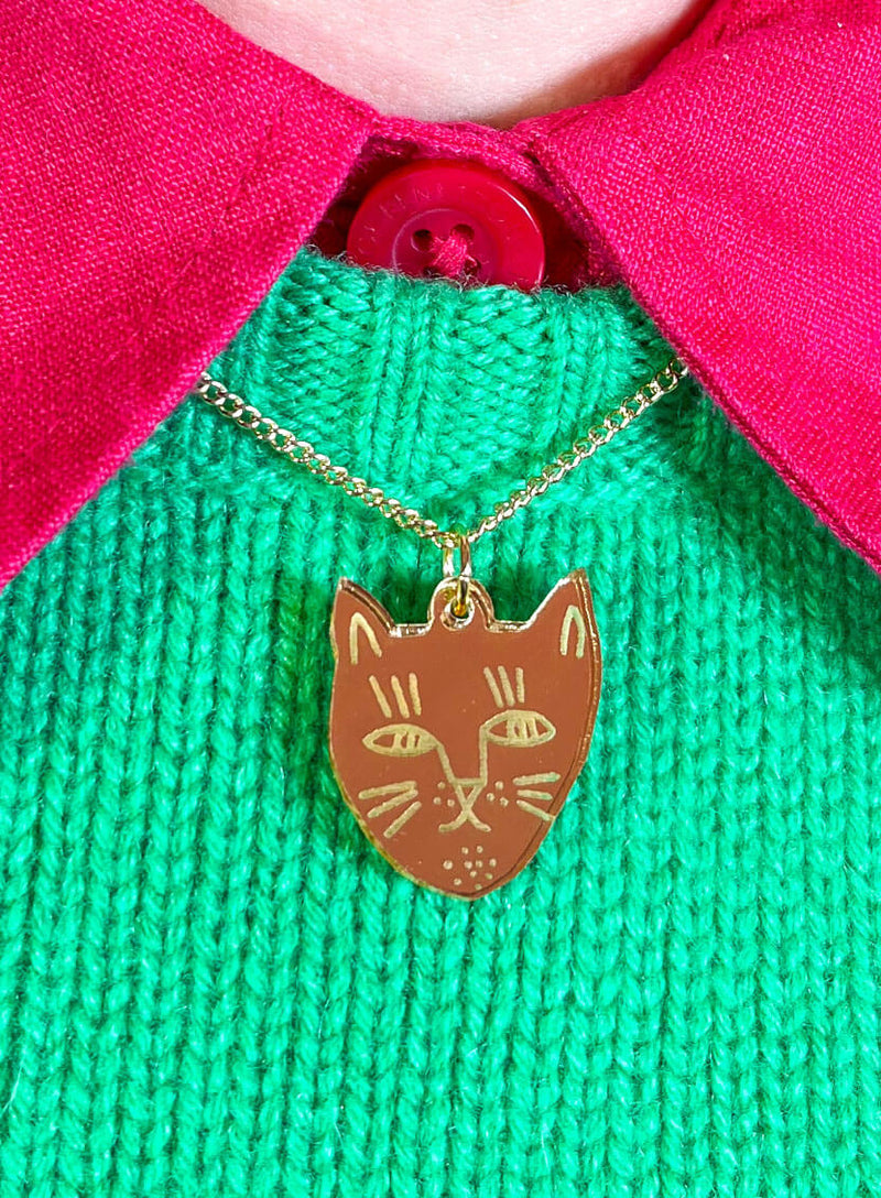Golden Cat Pendant