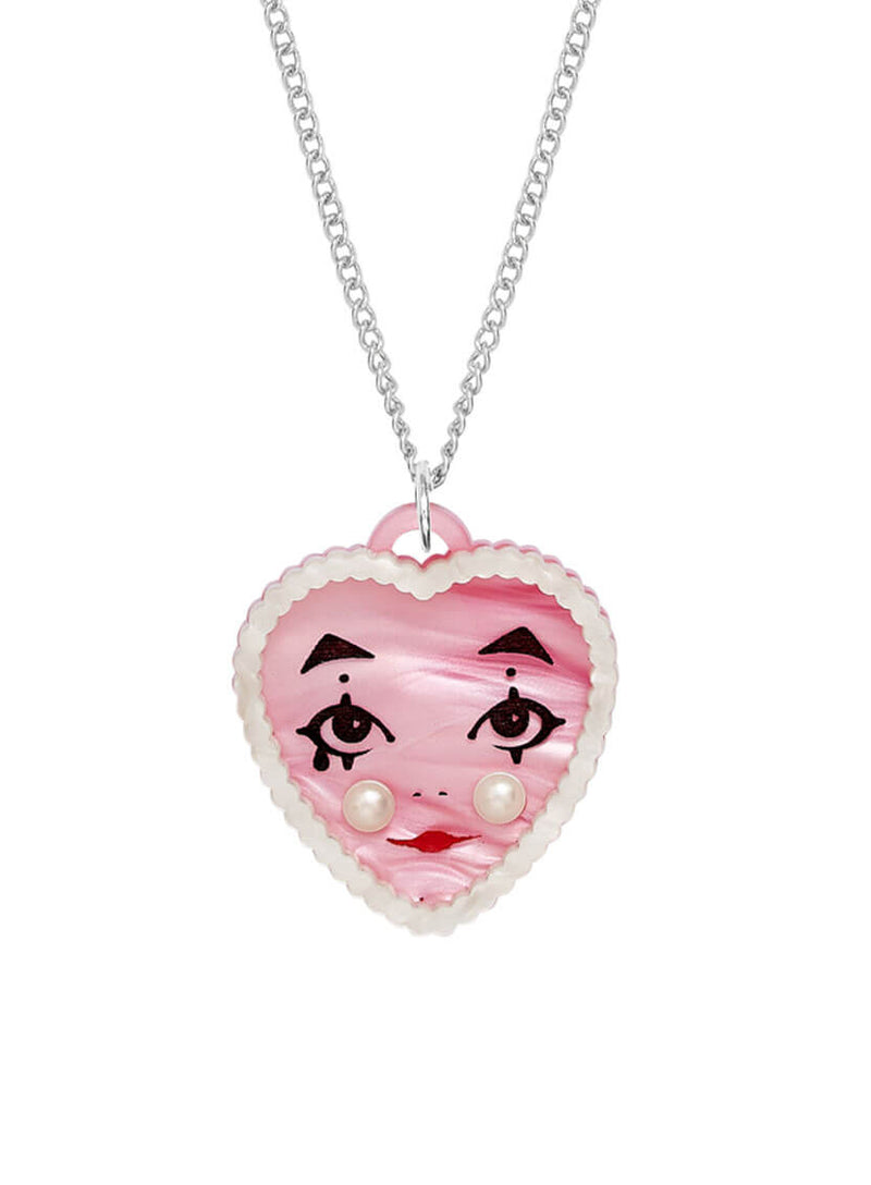 Heart Clown Pendant Necklace