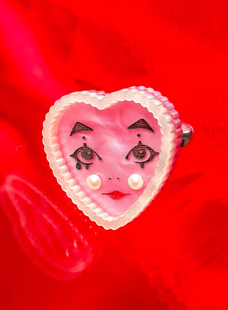 Heart Clown Acryclic Ring