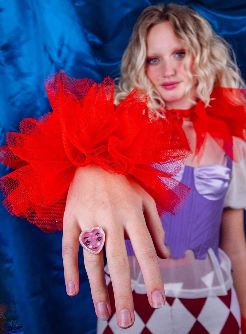 Heart Clown Acryclic Ring