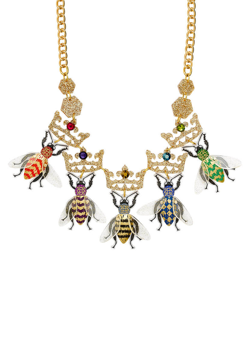 Heraldic Bees Statement Necklace