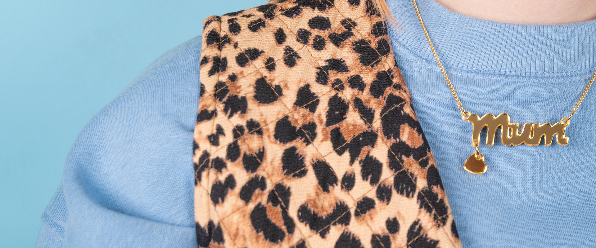 Mum Name Necklace in Gold Mirror Acrylic