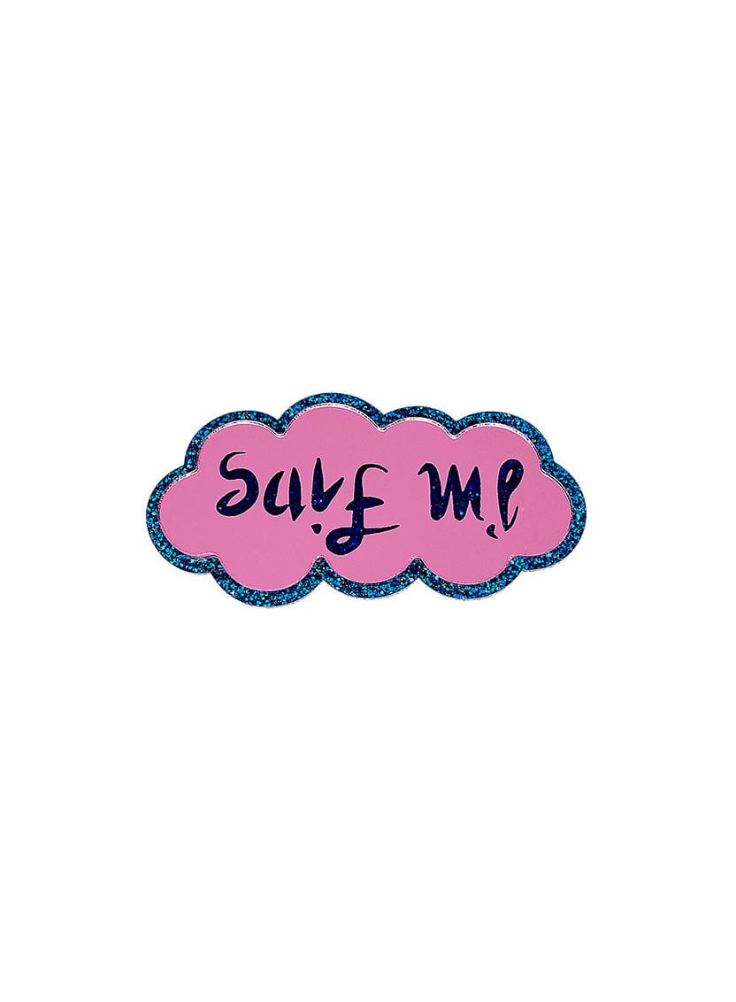 Tatty Devine x Rachel Maclean I'M FINE ƎW ƎꓥⱯS Brooch
