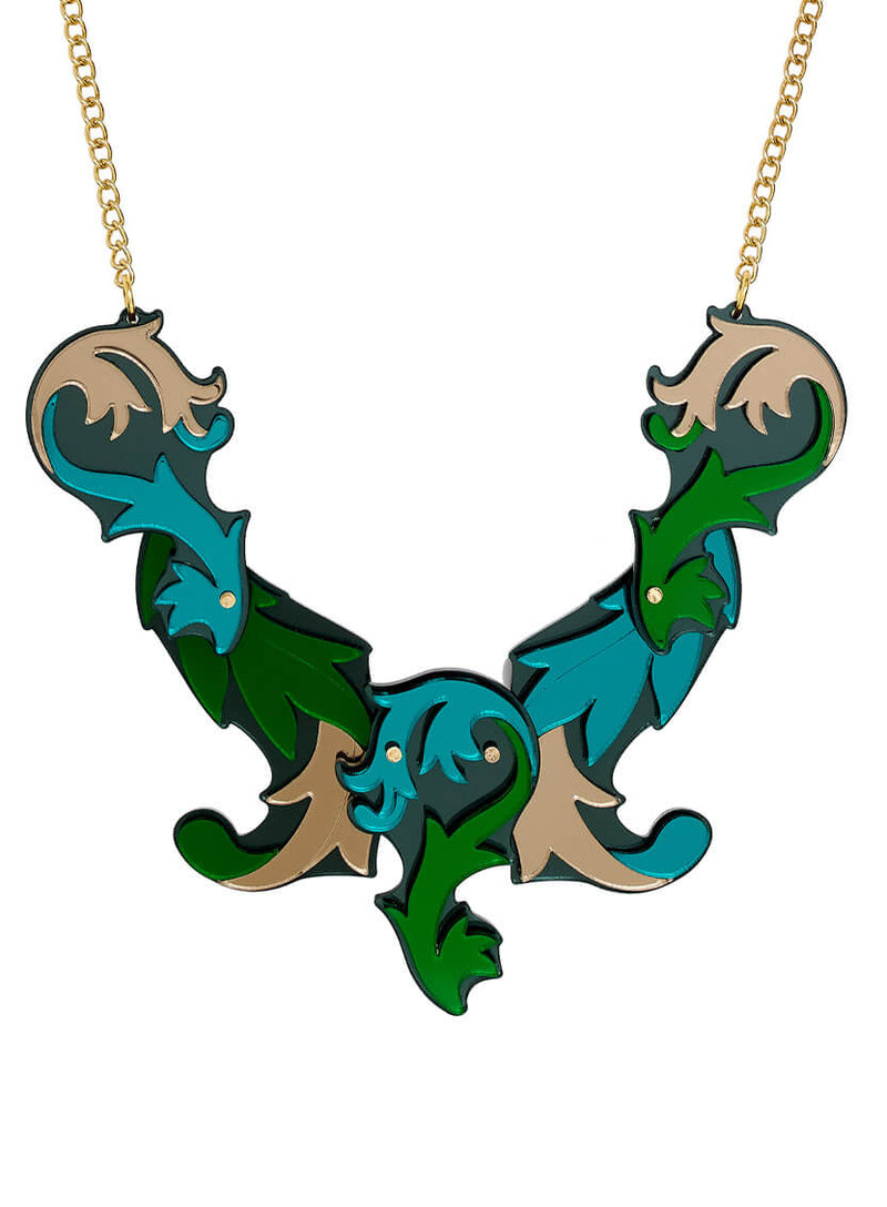 Illuminated Manuscript Statement Necklace