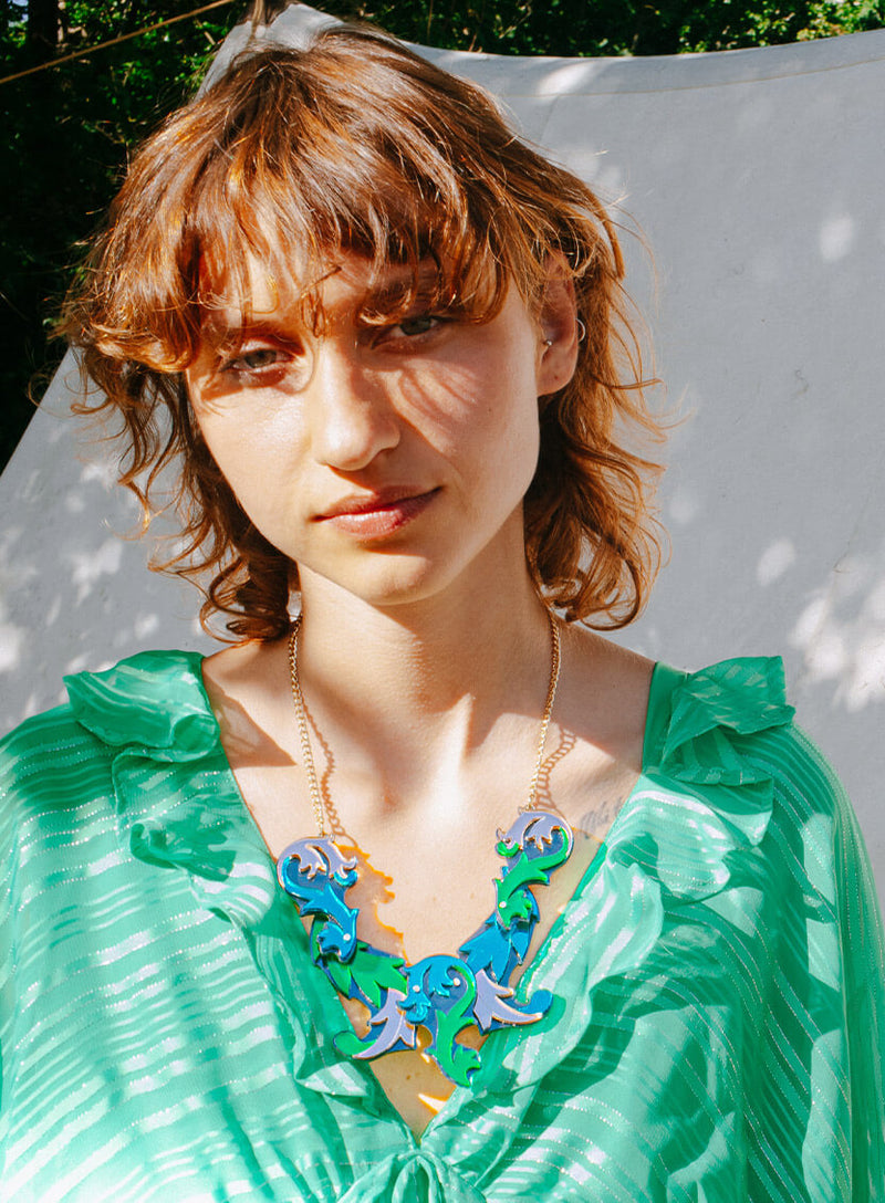 Illuminated Manuscript Statement Necklace