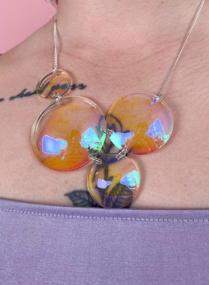 Iridescent Acrylic Bubbles Necklace by Tatty Devine