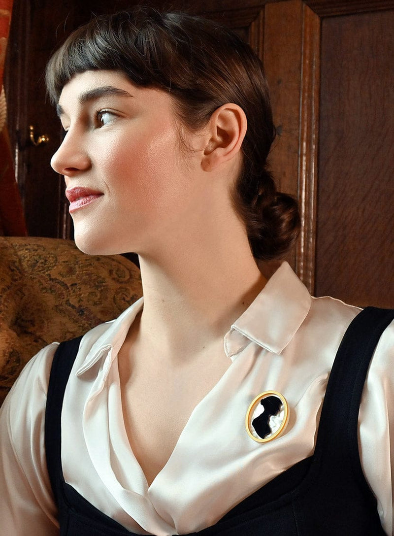 Tatty Devine x Chawton House Jane Austen Cameo Brooch