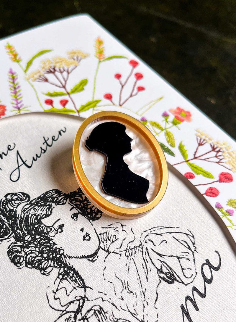 Tatty Devine x Chawton House Jane Austen Cameo Brooch