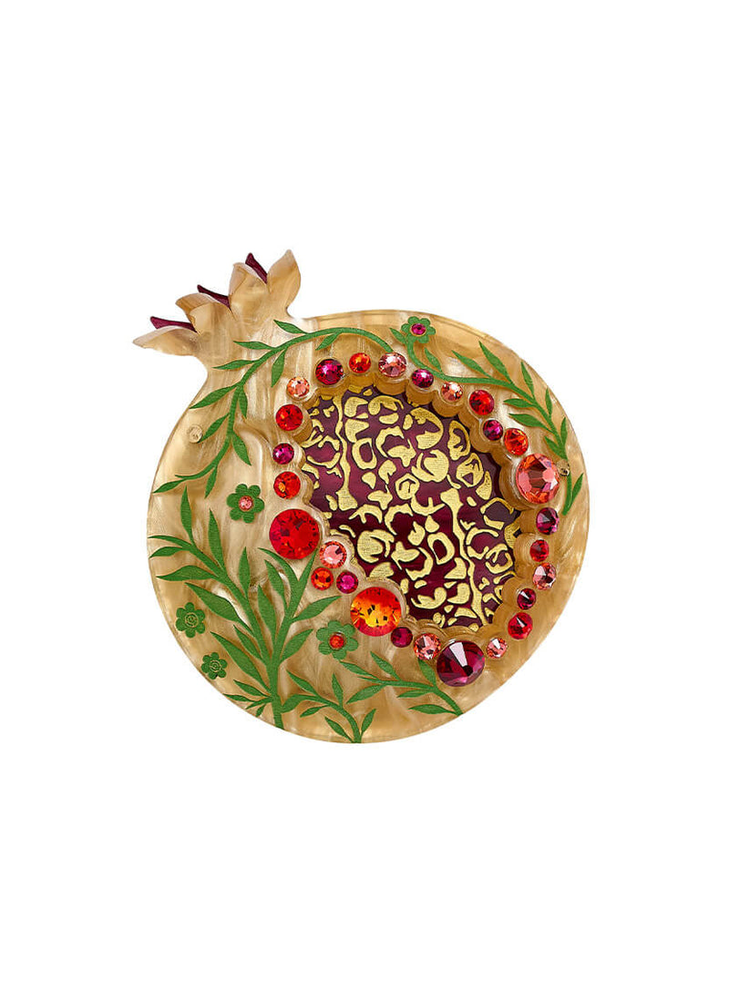 Jewelled Pomegranate Brooch