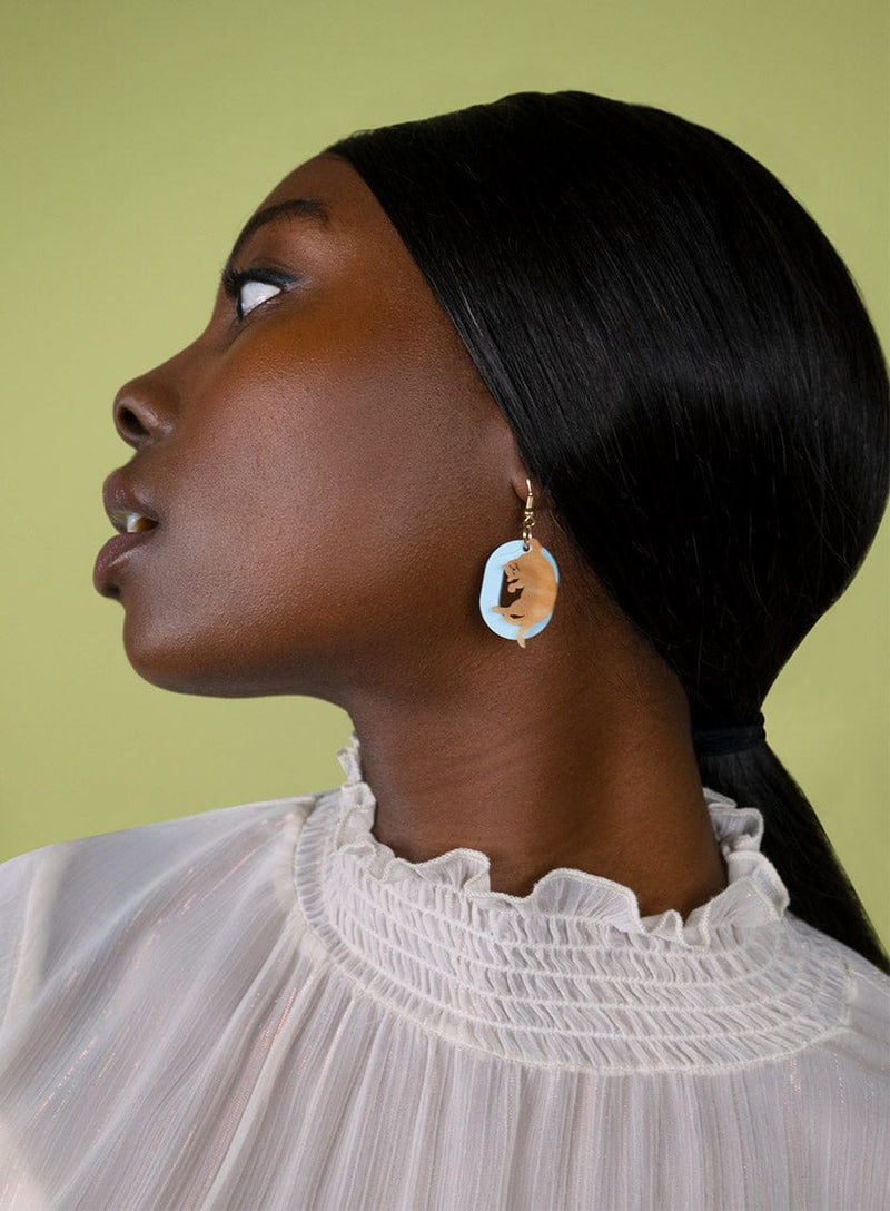 Little Cat Earrings made from acrylic