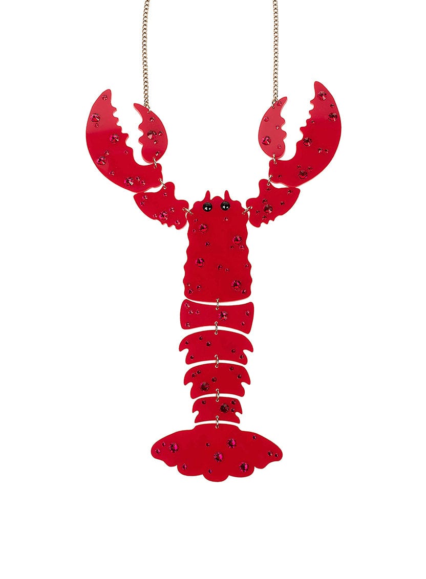 Tatty Devine Lobster Statement Necklace - Recycled Red