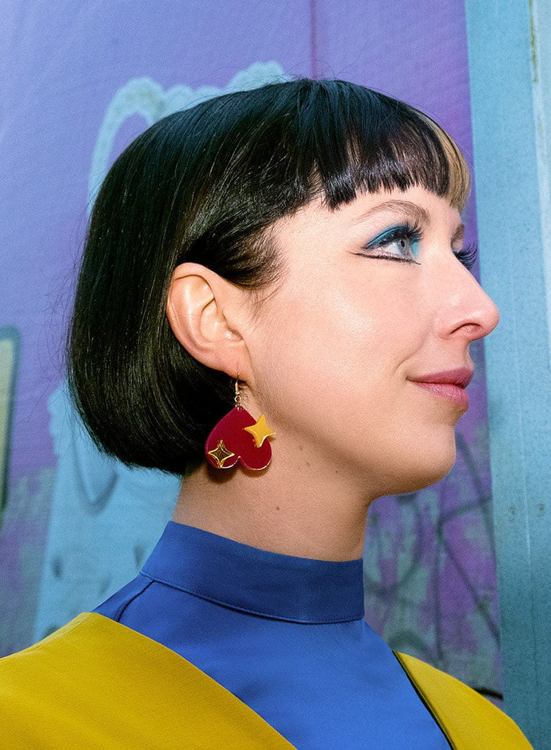 Tatty Devine x Rachel Maclean LOVE ꓕꓤⱯƎH Earrings